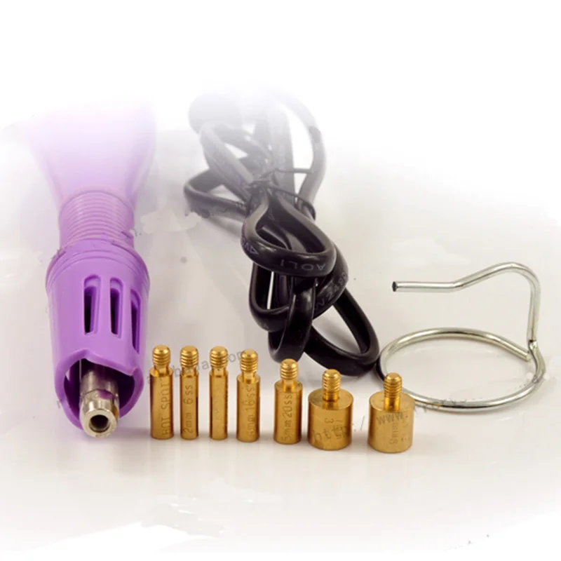 

Hot-Fix Rhinestone Applicator Machine Heat Iron Tool For Clothes Sewing Tools Accessory Soldering Iron Pink and Purple
