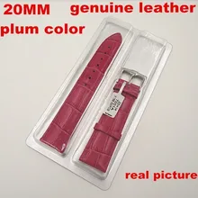 10 шт./лот Высокое качество 20 мм из натуральной коровьей кожи Смотреть полоса ремешок Plum color-81215