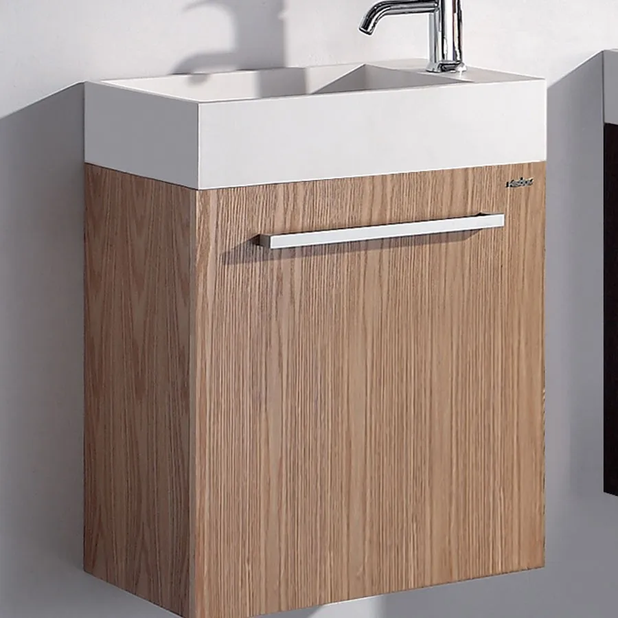 500mm Bathroom Blum Hings furniture Top Solid Surface Vanity Storage Cloakroom Wall Hung Cabinet 2073