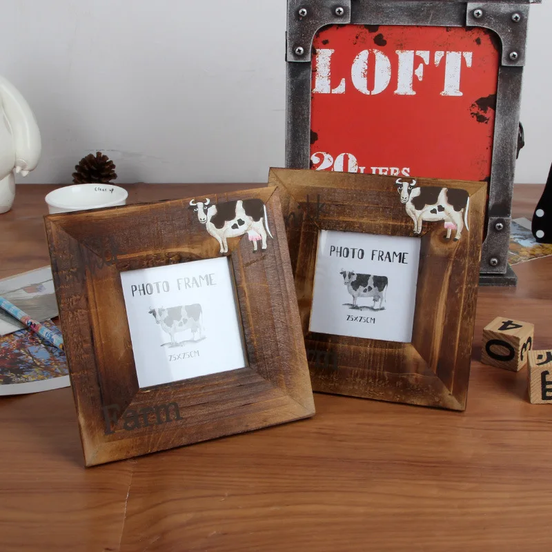 Natural Solid Wood Picture Frames Home Decoration Nostalgic Furniture