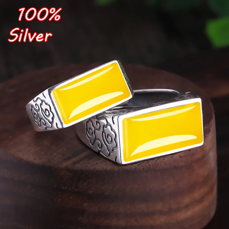 

925 Sterling Silver Adjustable Ring Base Settings With 6*13mm 8*16mm Rectangle Cabochon Ring Base Blanks Setting