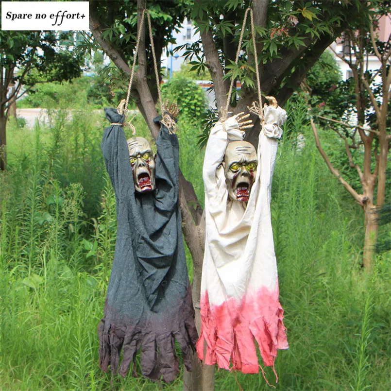 Украшение на Хэллоуин подвесная кукла призрак управление голосом электрическое