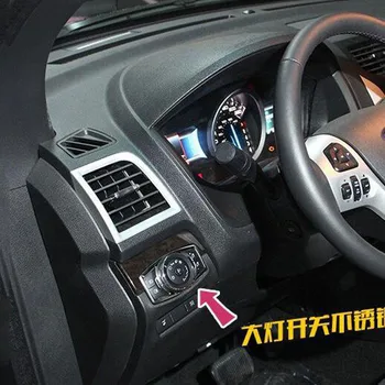 

For Ford Explorer 2011-2018 1PC High Quality Stainless Steel Car Frame Headlight Adjustment Cover Trim Car Styling Accessories