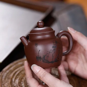 

Teapot Famous Manual Raw Ore Bottom Groove Clear Purple Ink For Imprinting Of Seals High Teapot Kungfu Online Teapot Tea Set