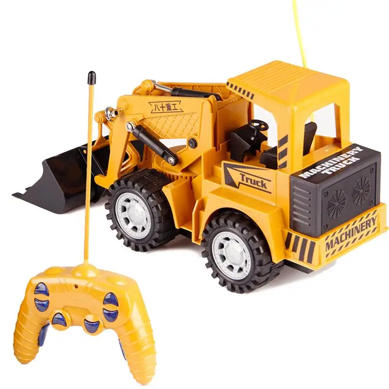 RC Truck 5CH Full-function Remote Control Excavator Bulldozer Construction Site Car Remote Control Toy For Children's Gifts