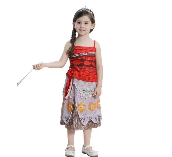 

Movie Princess Moana Costume for Kids Moana Princess Dress Cosplay Costume Children Halloween Costume for Girls Party Dress