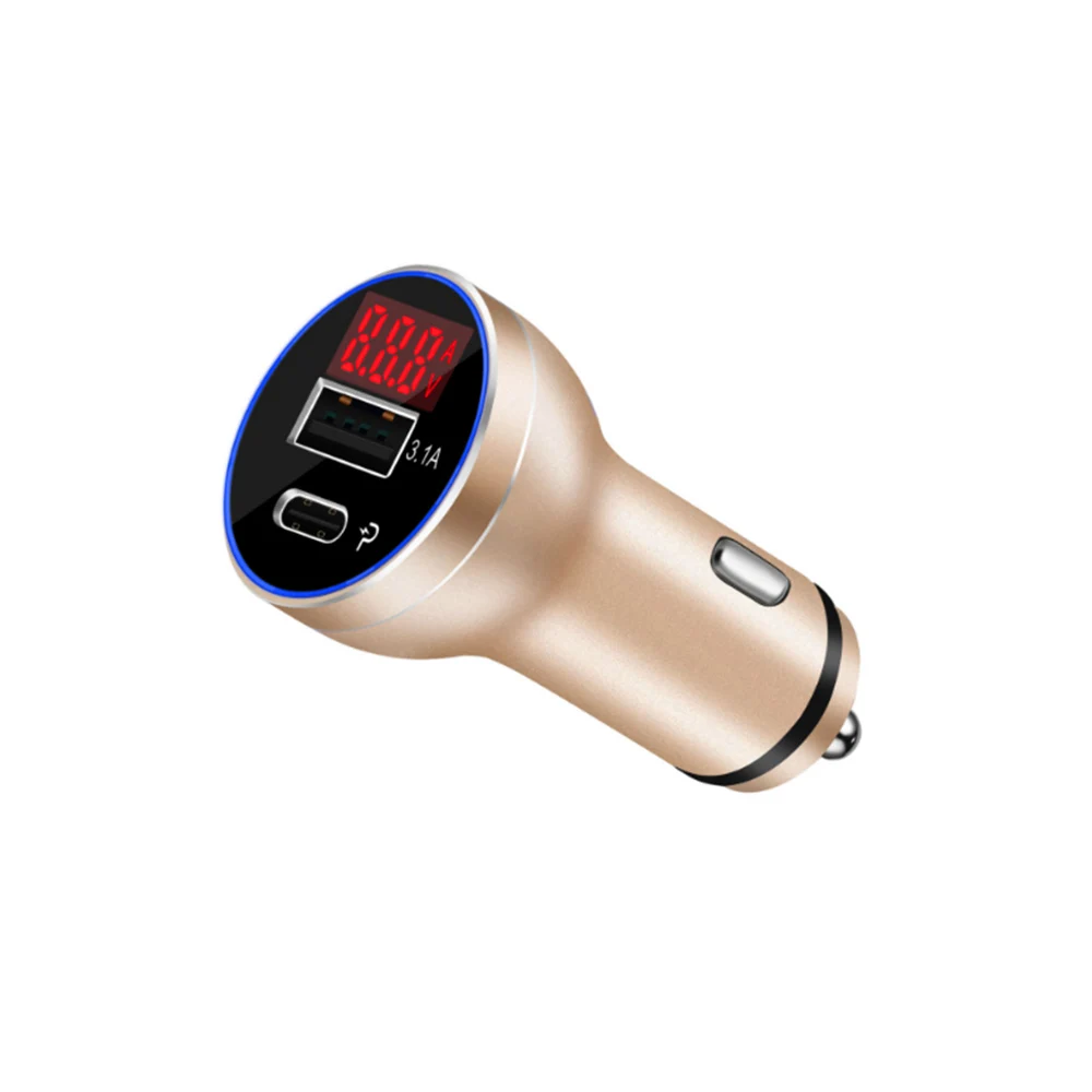 VEHEMO usb type-C QC3.0 Автомобильное устройство для быстрой зарядки автомобильное зарядное устройство Быстрая зарядка MP3 Быстрая зарядка портативный автомобильный адаптер зарядного устройства