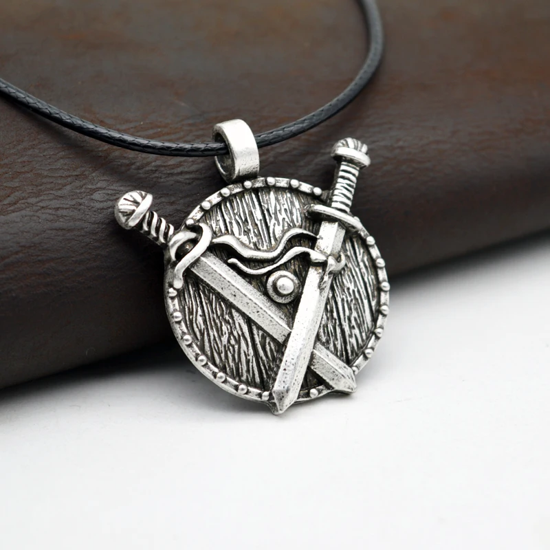 1pcs Norse Viking Necklace Antique Silver Sword Pendant Necklace