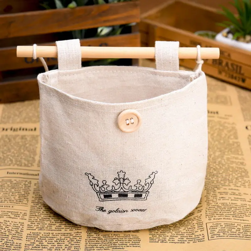 

Wall Hanging Storage Bag Over The Door Closet Organizer Linen Fabric Hanging Pocket Organizer for Bedroom Bathroom TB Sa