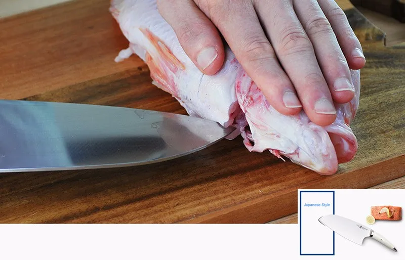 Профессиональный 7," 190 мм нож шеф-повара из немецкой стали X50 CRMOV15 высококачественный кухонный нож для резки овощей+ мяса очень острый