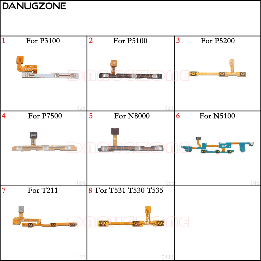 

Power Button On / Off Volume Mute Switch Button Flex Cable For Samsung P5200 P5210 P5100 P3100 P7500 N8000 N5100 T211 T531 T530