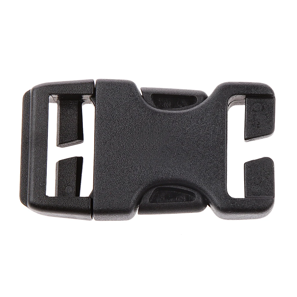

Plastic Profiled Side Release Buckle Strap Bags Backpack Webbing Fastener Black