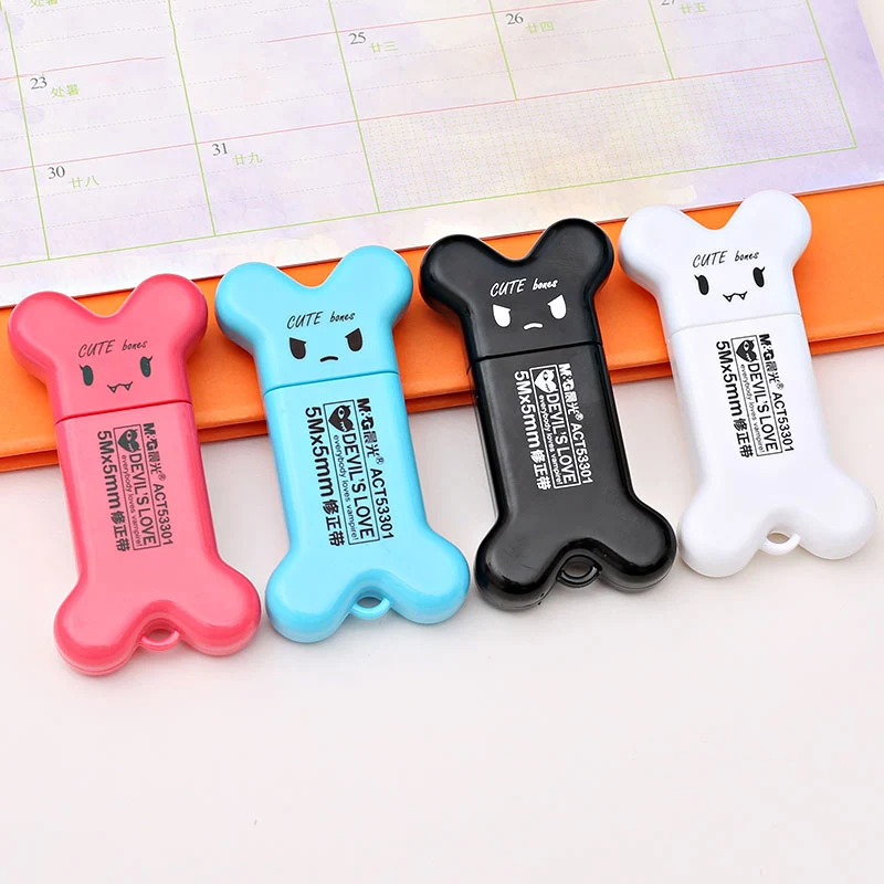 

Korean Stationery 1pc 5mx5mm Kawaii Bone Shape Correction Tape For Corrector Kids Gifts School Supplies Creative Papeterie