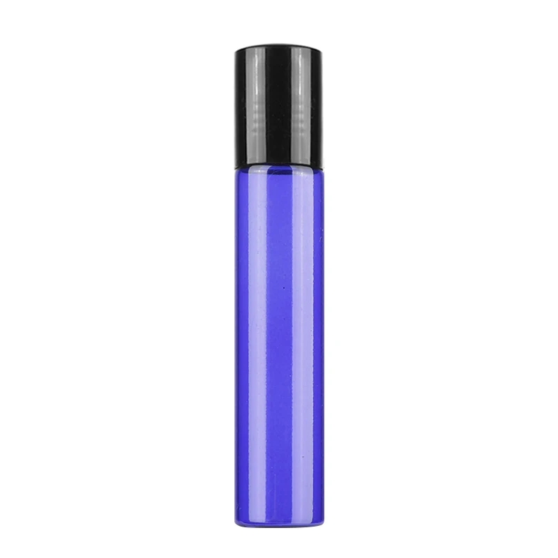 5 шт. 10 мл пустые мини-бутылки для многоразового использования для косметических ароматы натуральных масел стеклянная бутылка со стальной роликовый шар для путешествий