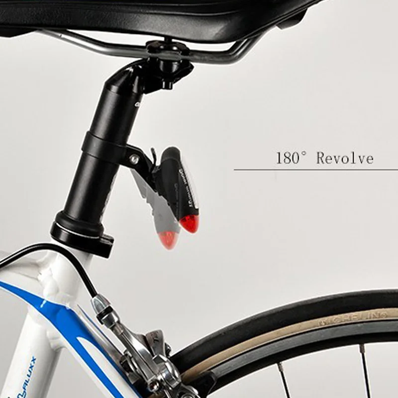 Top ROCKBROS Cycling Bike Bicycle LED Rear Light Solar Power Lamp Safety Warning Light Bicycle Seatpost Tail Light Bike Accessories 4