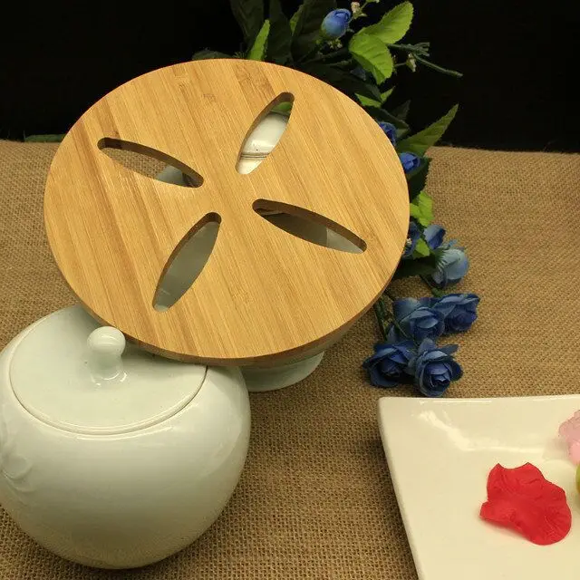 10pcs Set Fashion Wooden Dining Table Mat Round Placemats Insulation 10pcs Set Fashion Wooden Dining Table Mat Round Placemats Insulation Pads Gl M 1669