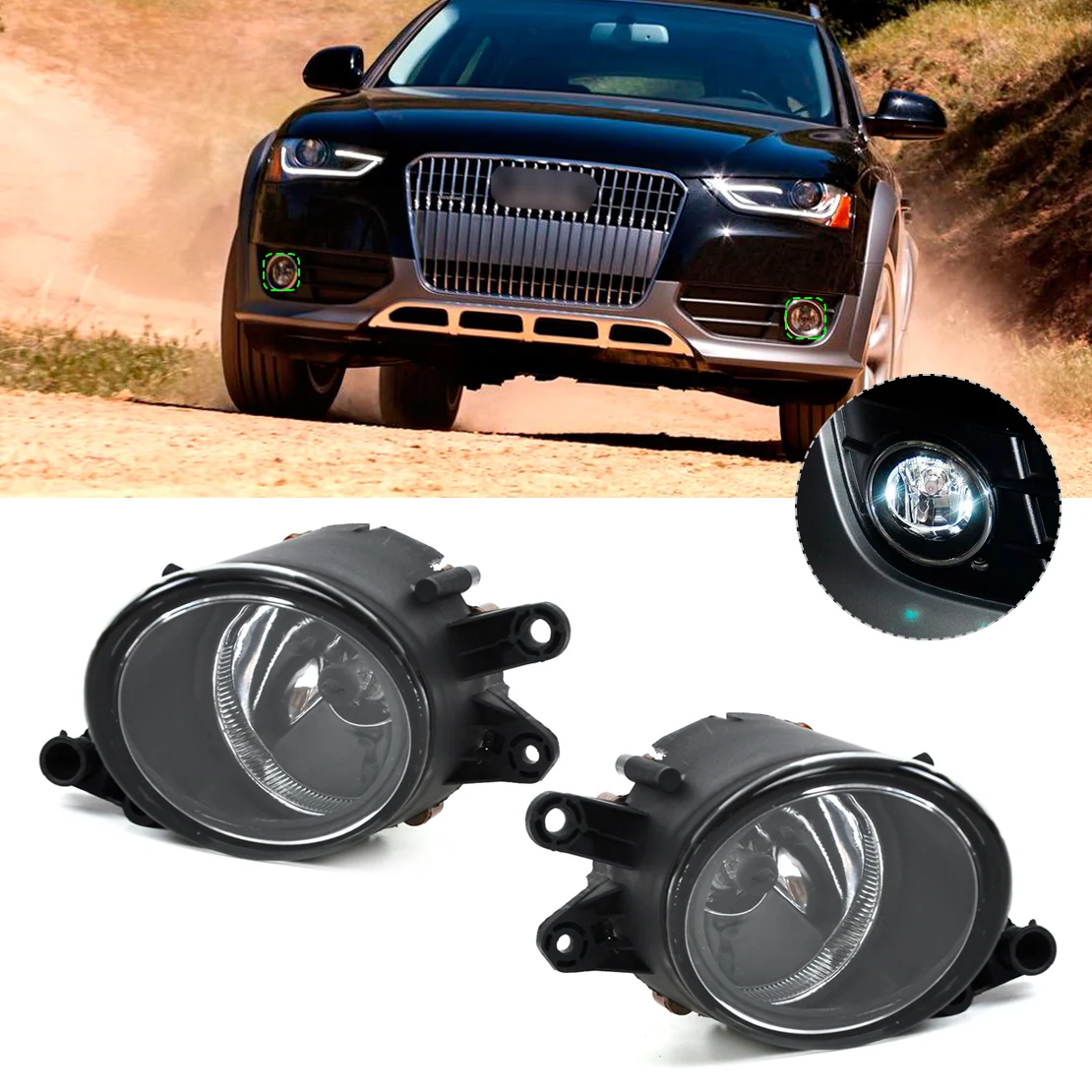 DWCX 8E0941700B 8E0941699B Left Right Fog Light font b Lamp b font for Audi A4 B6
