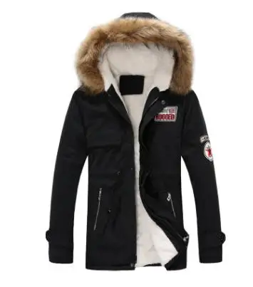 

2018 new autumn and winter men's warm fur collar large size thick outdoor cotton clothing coat size S-XXXL
