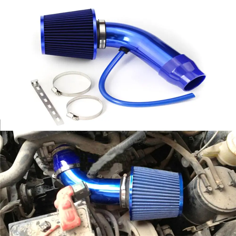

3inch 76mm Universal Aluminum High Flow Air Filter Pipe Kit Air Intake System Intake Tube With Air Filter