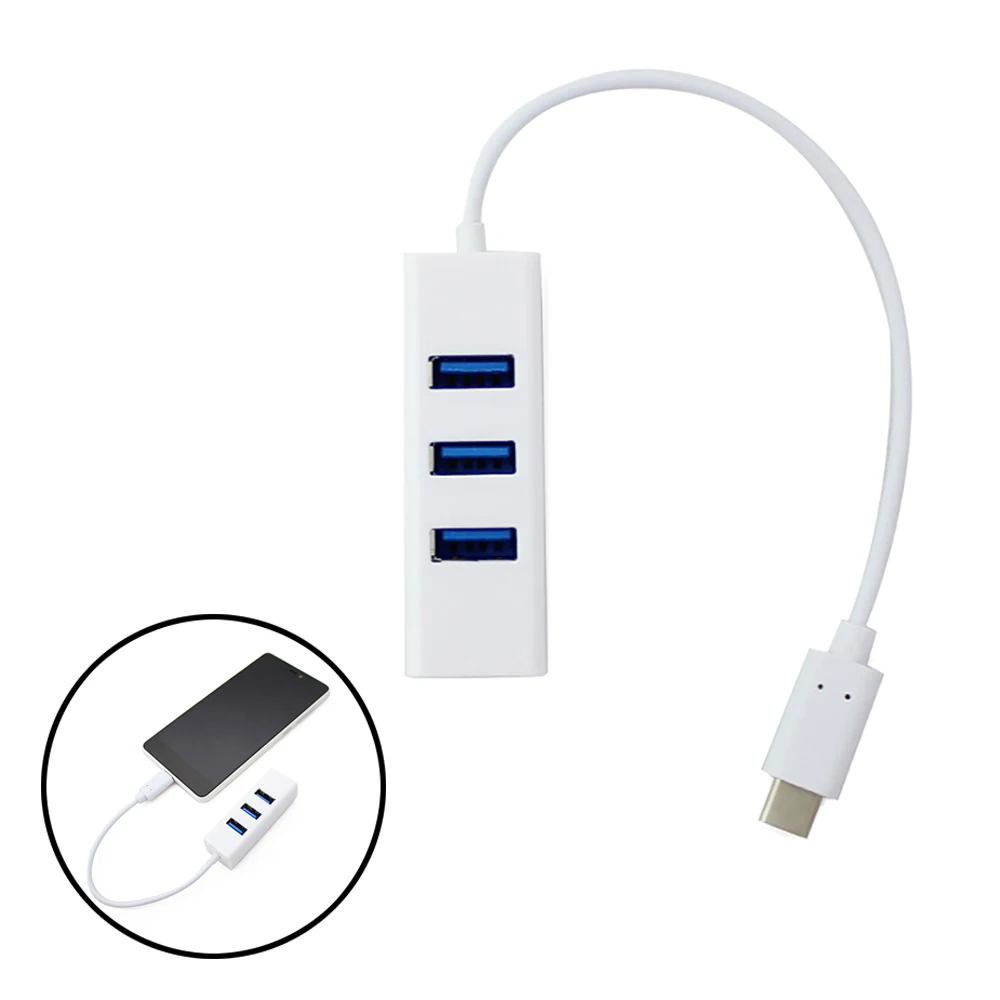2018 جديد نوع-C إلى 4-ميناء USB3.0 محور USB 3.1 محول ل PC ل Mac 12 بوصة نوع-C كابل لماك ل نوكيا وتغ الهاتف اكسسوارات