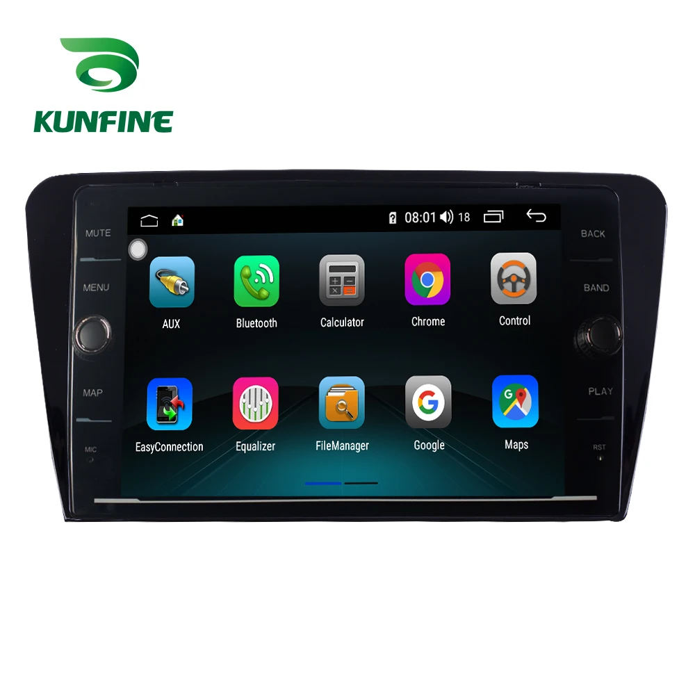 Discount Octa Core 1280*720 Android 8.1 Car DVD GPS Navigation Player Deckless Car Stereo for Skoda Octavia 2014 Radio Head Unite Device 5