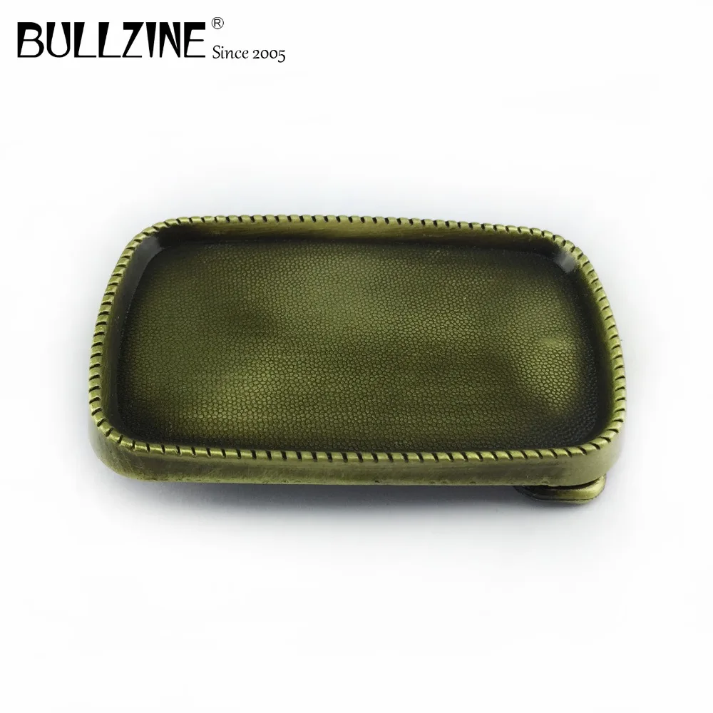 Bullzine тяжелый прямоугольник пустой для украшения джинсов Подарочный ремень пряжка 2 цвета доступны FP-03710-2 для 4 см ширина оснастки на пояс дропшиппинг
