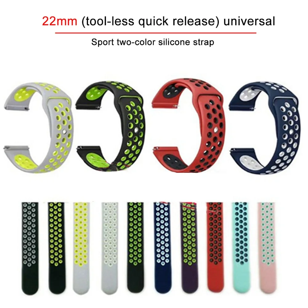 Оригинальный силиконовый ремешок для часов Xiaomi Huami Amazfit Stratos Pace 2/2S умный дышащий 22