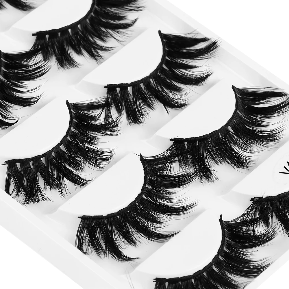 

5 Pairs 25mm 3D Eyelashes Mink Eyelashes Criss-cross Cruelty Free High Volume Mink Lashes Soft Dramatic Eye lashes Makeup