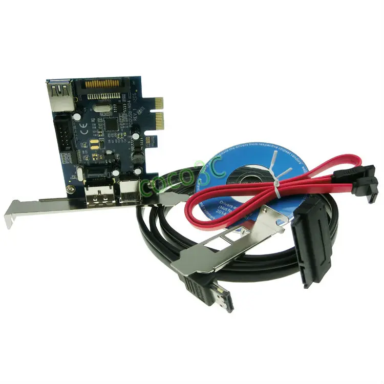 

Bundle Sale PCI express to USB 3.0 + Power over eSATA +USB3.0 (Internal) + 9P USB2.0 Hybrid Card eSATAp to 2.5" SATA SSD cable