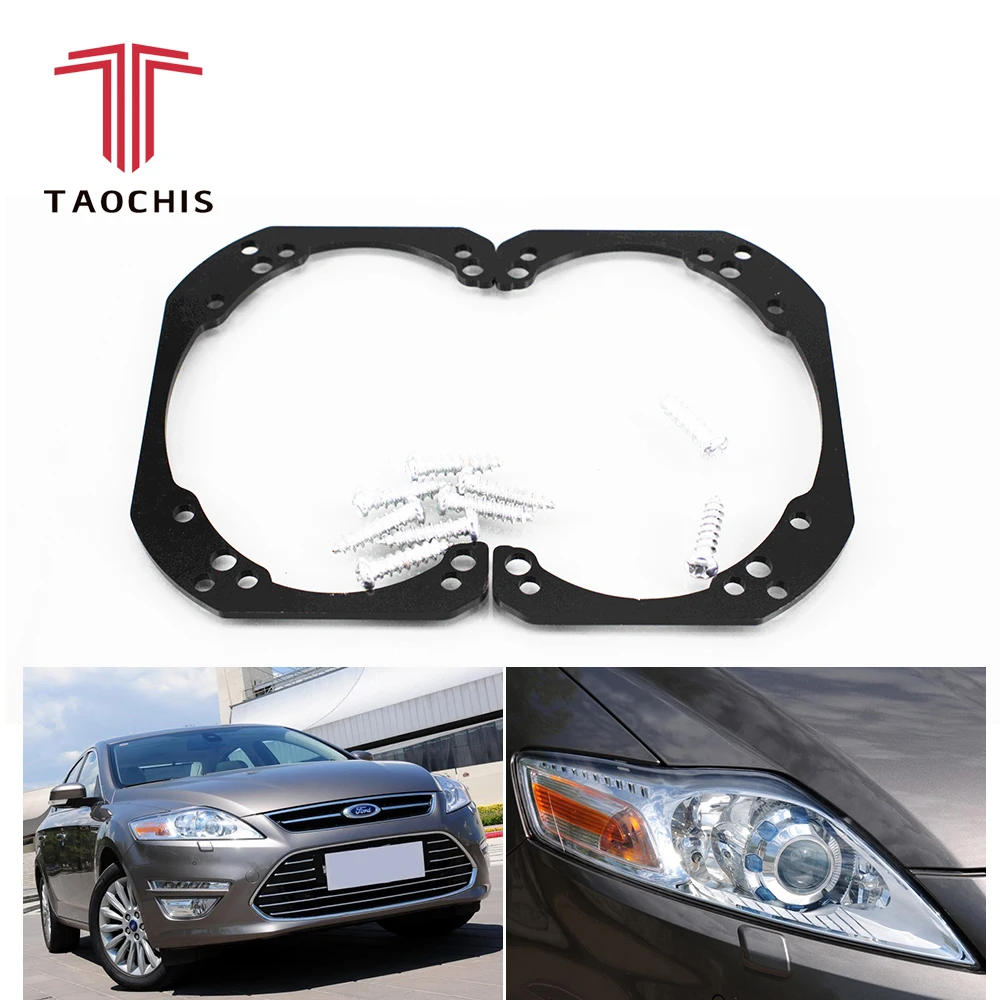 Koop Taochis Auto Styling frame adapter module set DIY Bracket Houder voor FORD MONDEO Hoge configuratie Hella 3r 5 Q5 Projector lens