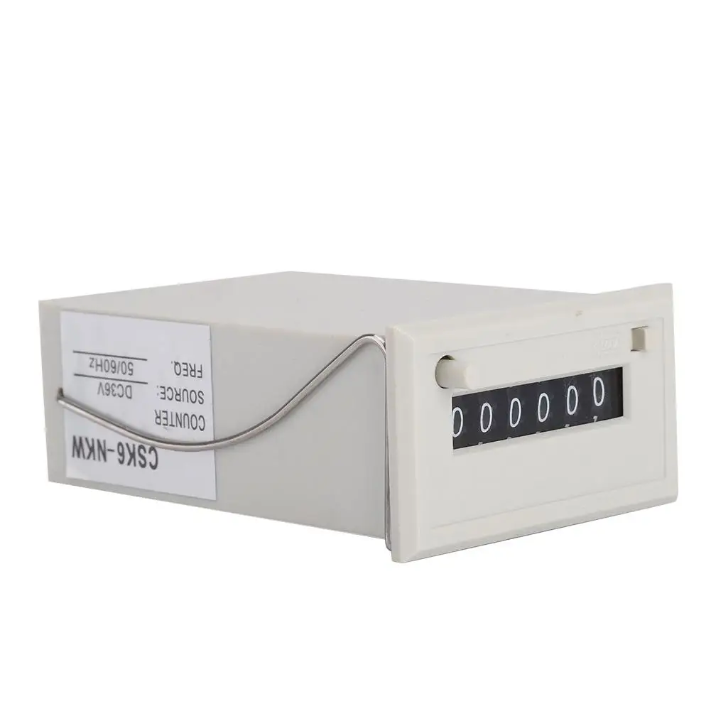 CSK6-NKW электромагнитный счетчик 6 цифр электронный счетчик импульсов DC 36V инструменты