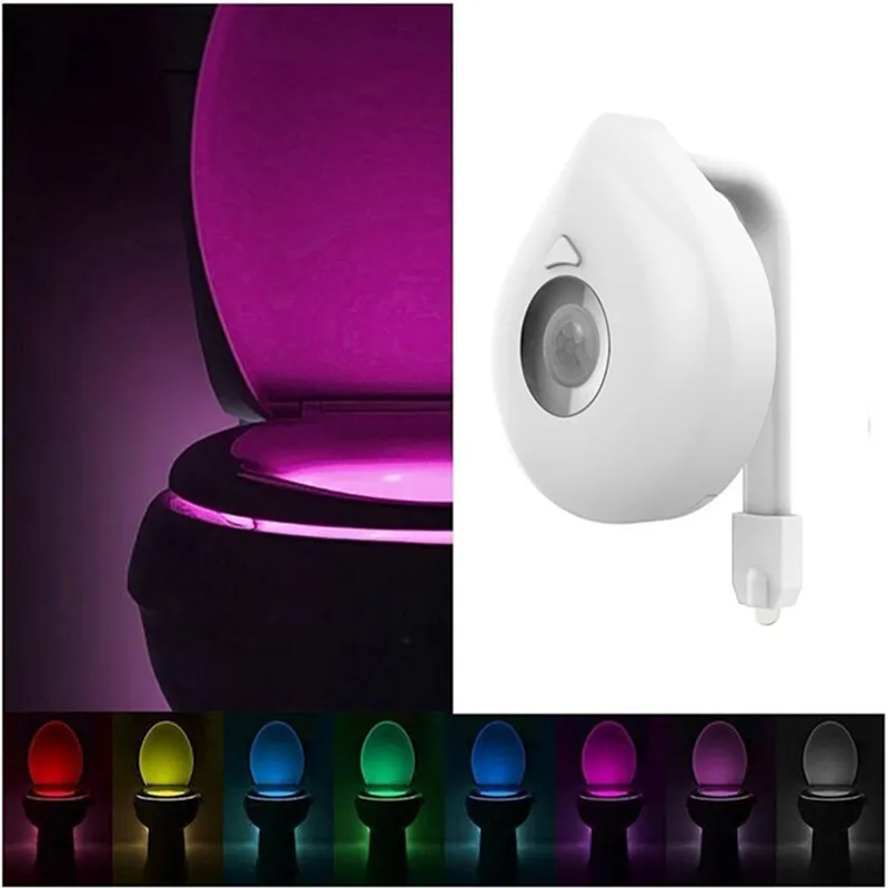 Coquimbo 16 цветов датчик движения туалетный светильник на батарейках подсветка для унитаза подходит для любого туалета ванной ночной Светильник