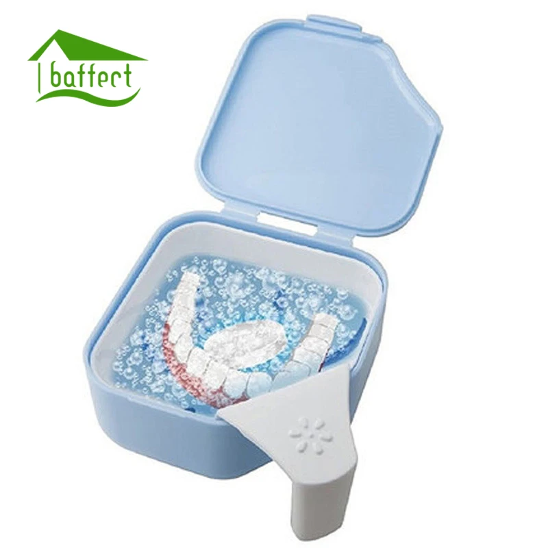 Baffect Высококачественная коробка для хранения зубных протезов, коробка для ванной, чехол, зубная ложная коробка для хранения зубов с ручкой, Сетчатый Контейнер