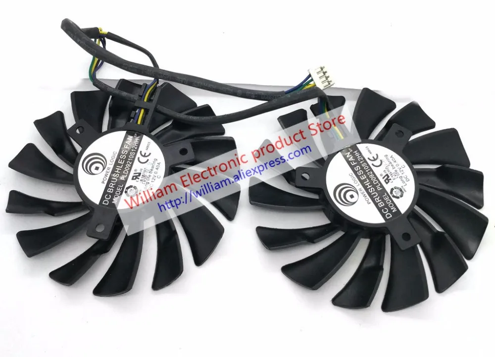 Для MSI RX580 570 ARMOR Графика Видеокарта Вентилятор охлаждения PLD09210S12HH DC12V 0.40A