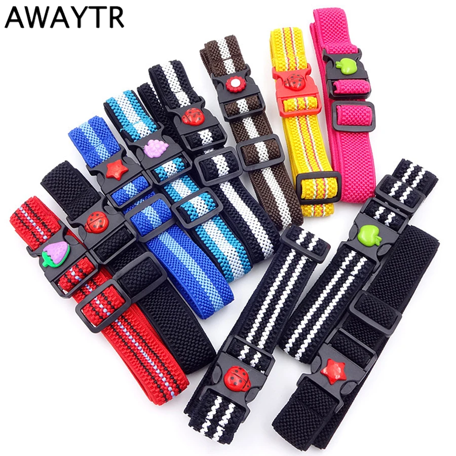 AWAYTR новый ремень для детей с пластиковой пряжкой мальчиков и девочек