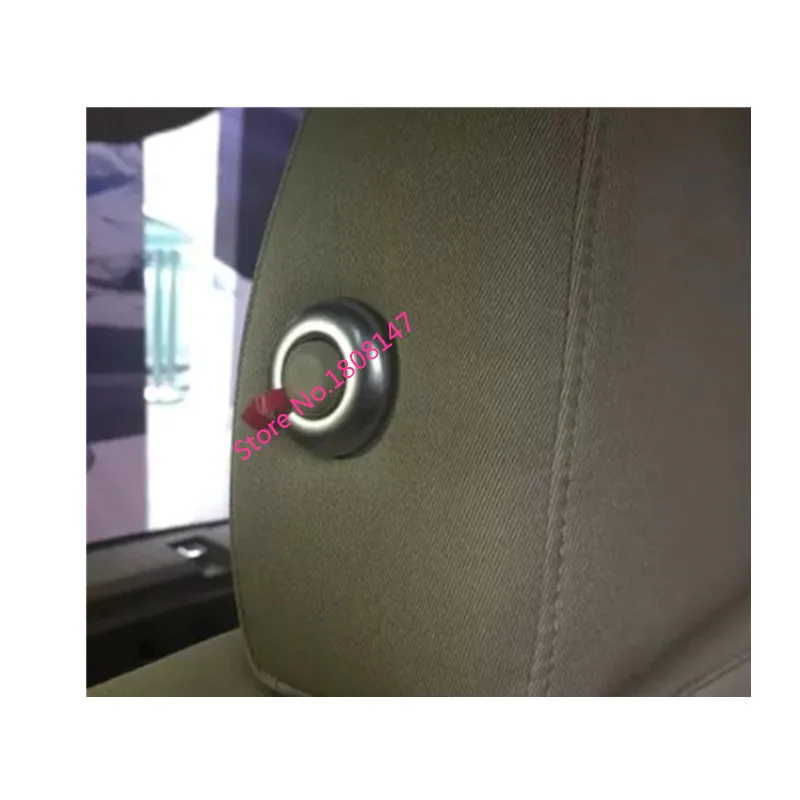 

For Ford EDGE 2015 2016 2017 car sticker cover detector ABS chrome seat head adjustment knob button switch trim hoods parts