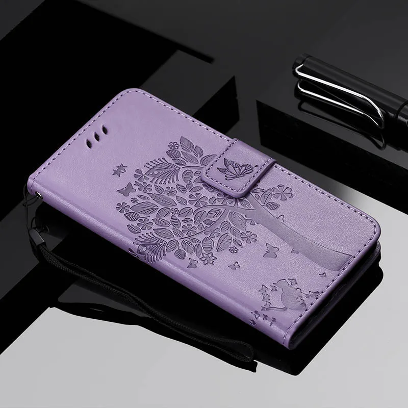 SophiaLong чехол для Xiaomi Redmi Note 7 8 T Кожаный чехол для Coque Xiomi Redmi Note 8 Pro 8 T 8A чехол для телефона s откидная крышка - Цвет: light purple mao