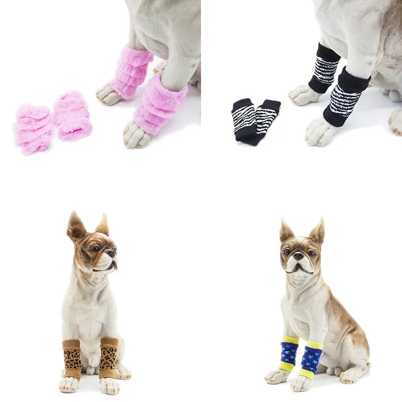 Soft Comfortable Pink Dog Leg Warmers Lace Dog Leggins Pet Sock