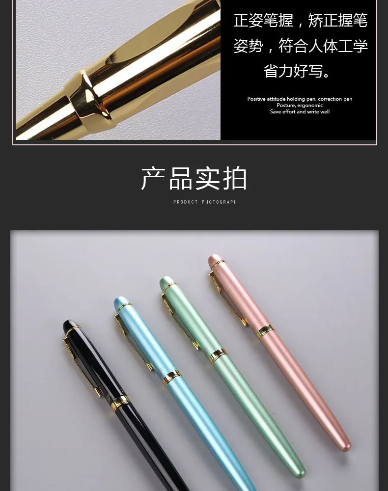 Delvitch перьевая ручка из листового металла 0,38 мм, 4 цвета, для офиса, бизнеса, конференции, подарочная ручка, для студентов, инструменты для письма