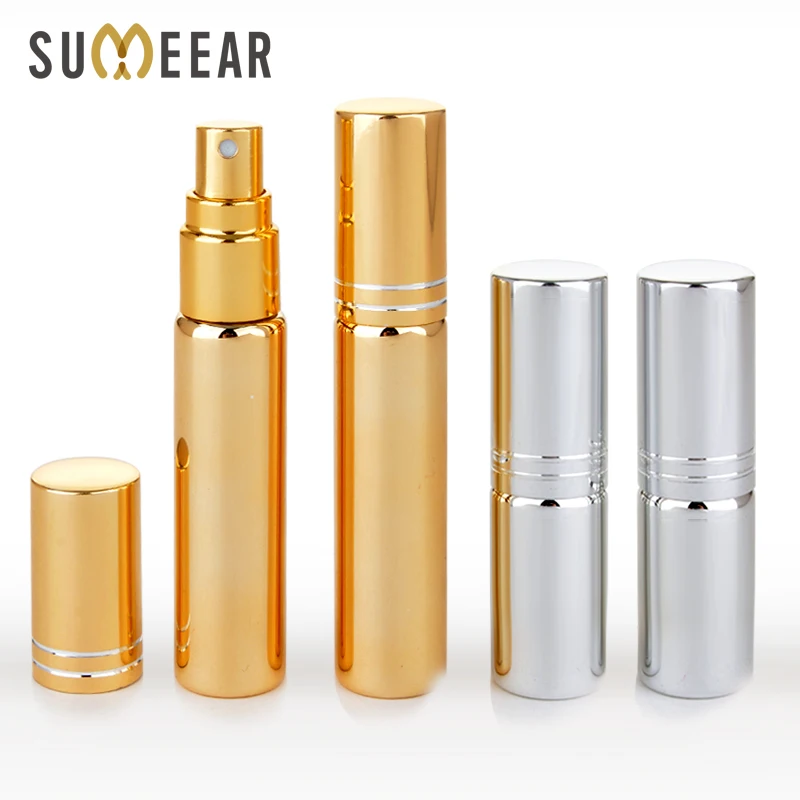 

5ml 10ml wholesale perfume bottles perfume atomizer UV Glass Empty Perfum Bottle With Tangent travel container 100Pieces/Lot