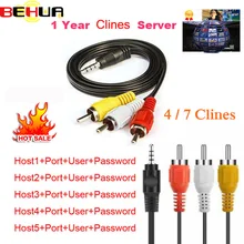 Fast&Stable HD AV Cable 1 year Europe Clines server for DVB-S2 Satellite TV Receiver FREE SAT V7 V8 Super Spain Germany NL