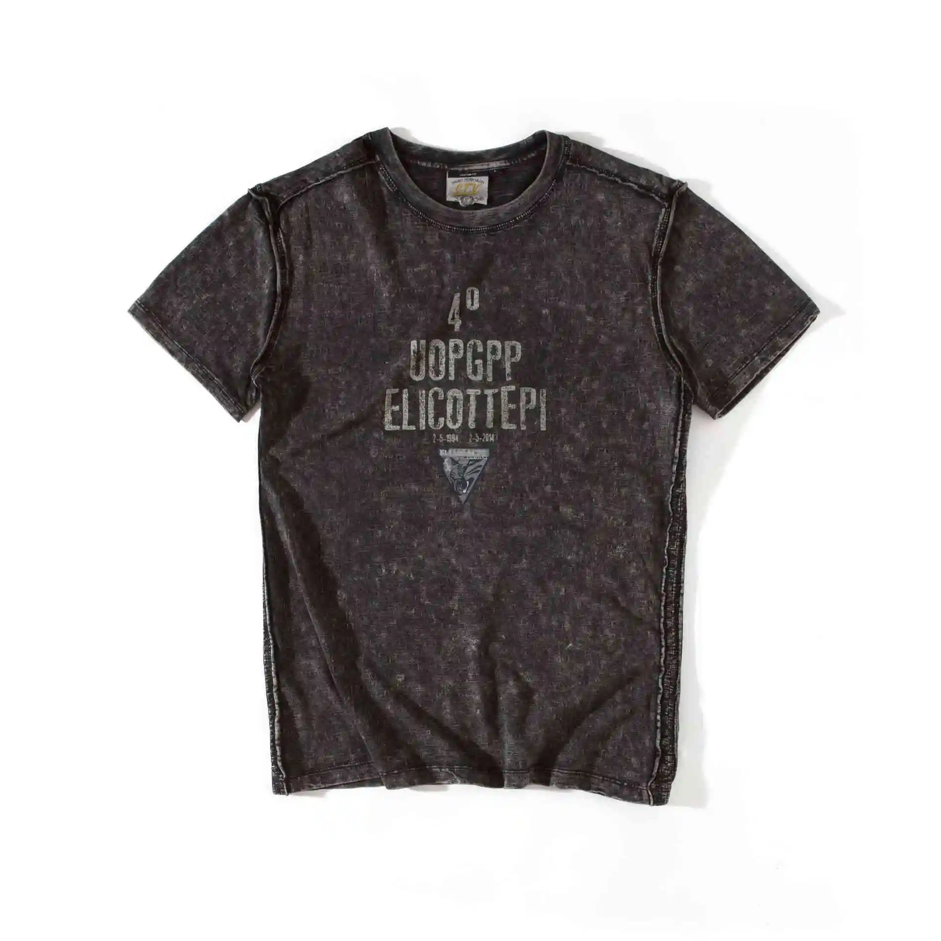 GustOmerD2019 летняя новая мужская футболка с буквенным принтом с коротким рукавом Футболка тонкая с круглым вырезом Футболка мужская одежда - Цвет: Gray