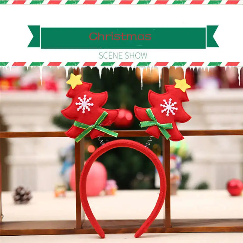 The Cute Christmas Head Hoop Children Plastic Christmas Tree Headband decoracion de navidad 2018 for kids gifts #2o26 (7)
