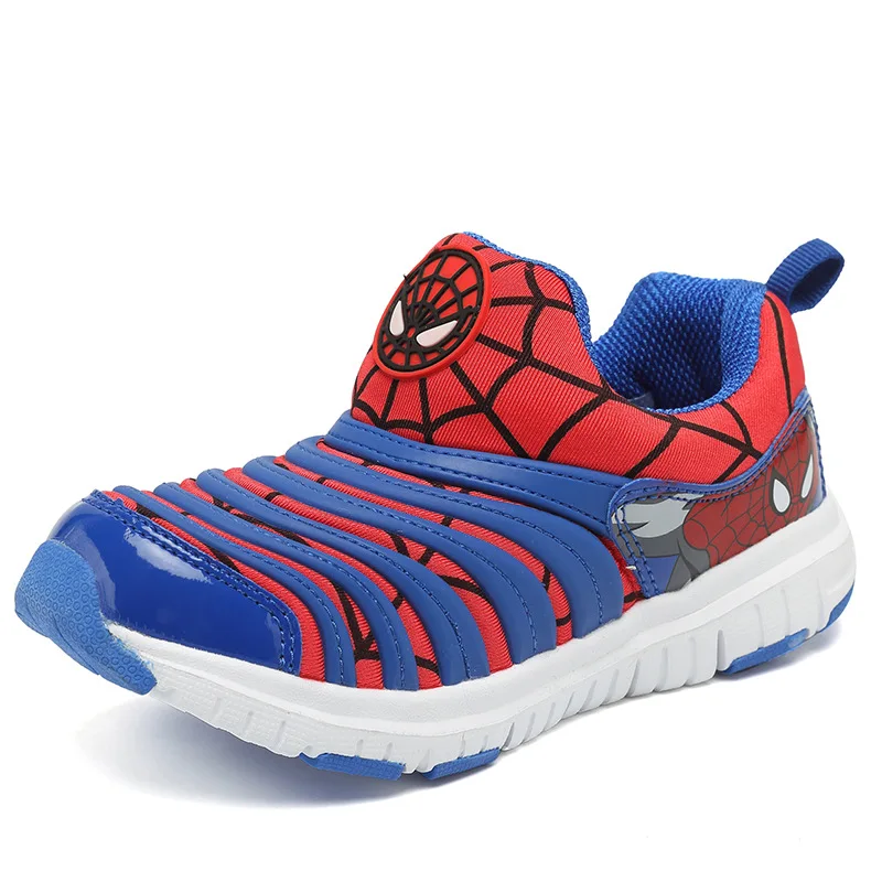 Летняя детская обувь для маленьких мальчиков «Человек-паук», «Капитан Америка», спортивная легкая дышащая повседневная обувь для детей