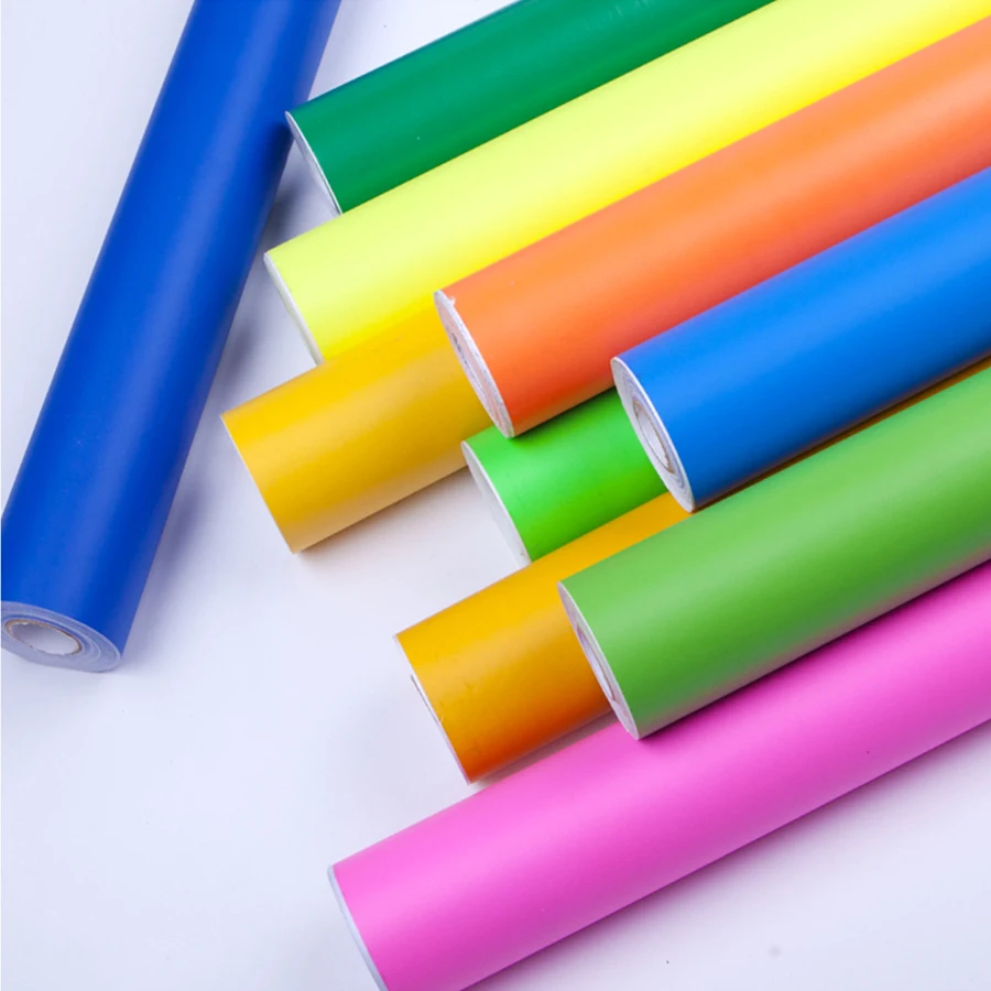 0.4x3 متر سميكة بلون للجدران غرفة نوم الاطفال الفينيل الذاتي لاصق ماتي طبقة للزينة الأثاث PVC للماء ملصقات جدار