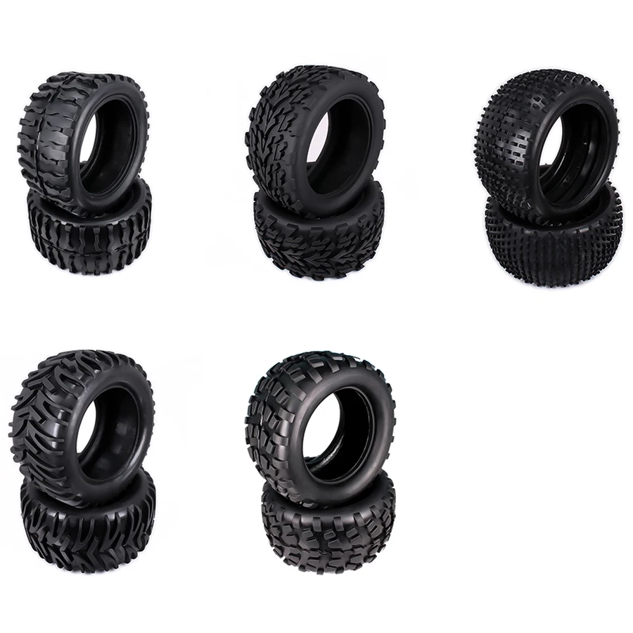 

2PCS Natural Rubber Tire Tyre For Rc Hobby Car 1/10 Monster Truck Big Foot Truggy HSP Himoto HPI Traxxas Redcat Kyosho Wheel Rim