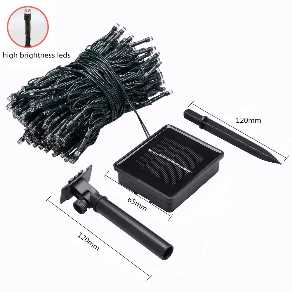 Solar String Lamps For Garden Waterproof Outdoor Lighting 5M 7M 12M 22M 6V Christmas Xmas Holiday Decoration Fairy Solar Battery