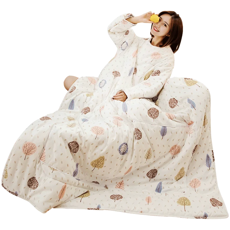 

Child Favorite Winter Lazy Quilt with Sleeves Family Blanket Cape Cloak Blanket Dormitory Mantle Covered Blanket 200*150cm