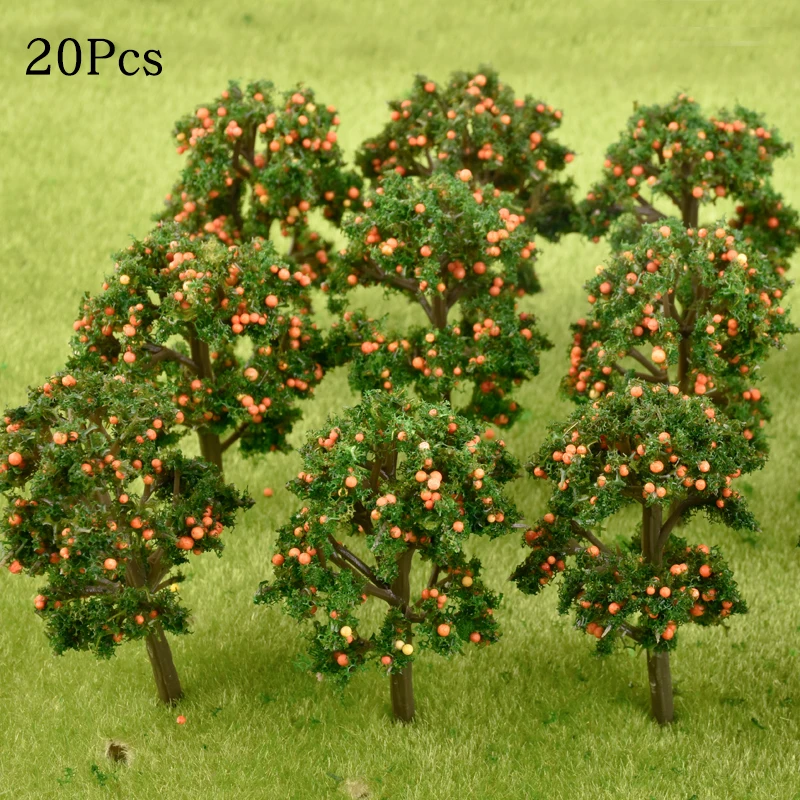 

10Pcs/Lot Model Fruit Trees plastic Model Landscape Architectural Train Layout Garden Scenery Miniature Toy