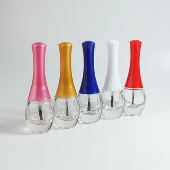 

10ml Empty Glass Nail Polish Oil Bottles With Brush Lid Cosmetic Glass Packaging F20172455